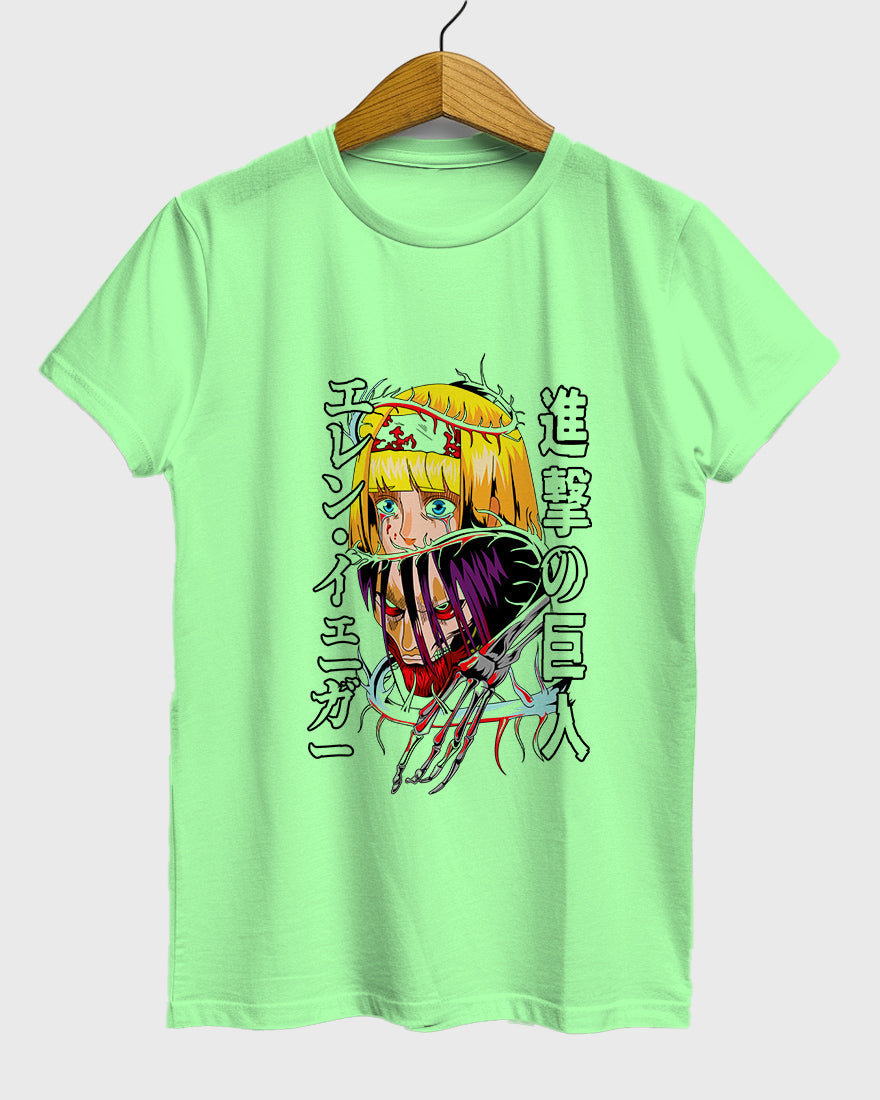 Womens Relaxed Fit TShirt Anime Attack On Titan