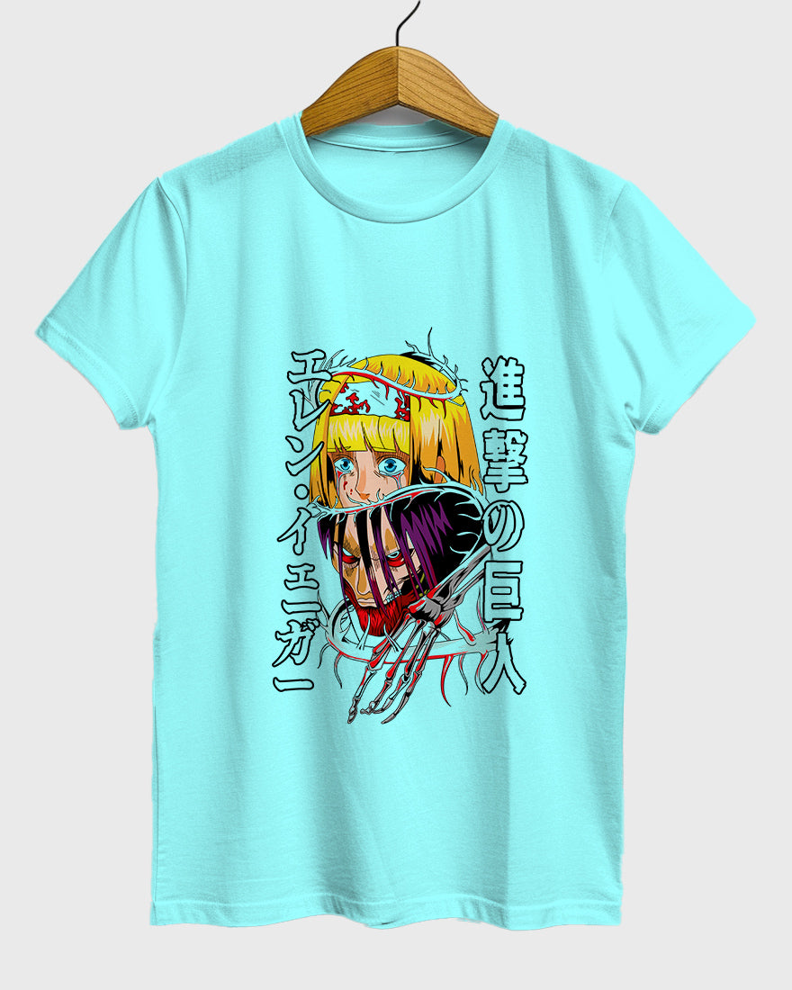 Womens Relaxed Fit TShirt Anime Attack On Titan