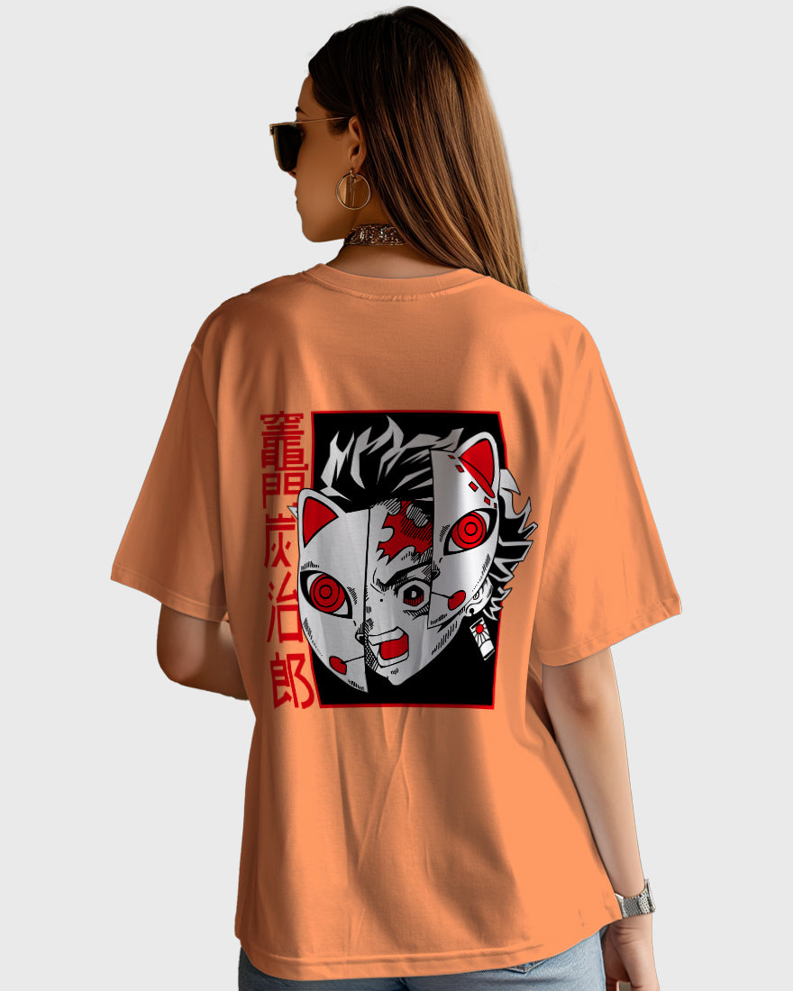 Womens Oversized TShirt Anime Chainsaw Man Tanjiro