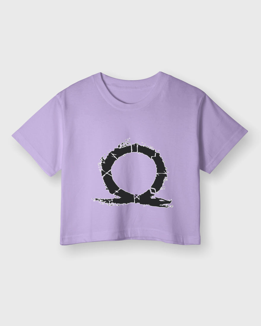 Womens Cropped TShirt Gaming God Of War Logo