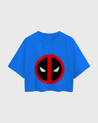 Womens Oversized Cropped TShirt Movies Dead Pool