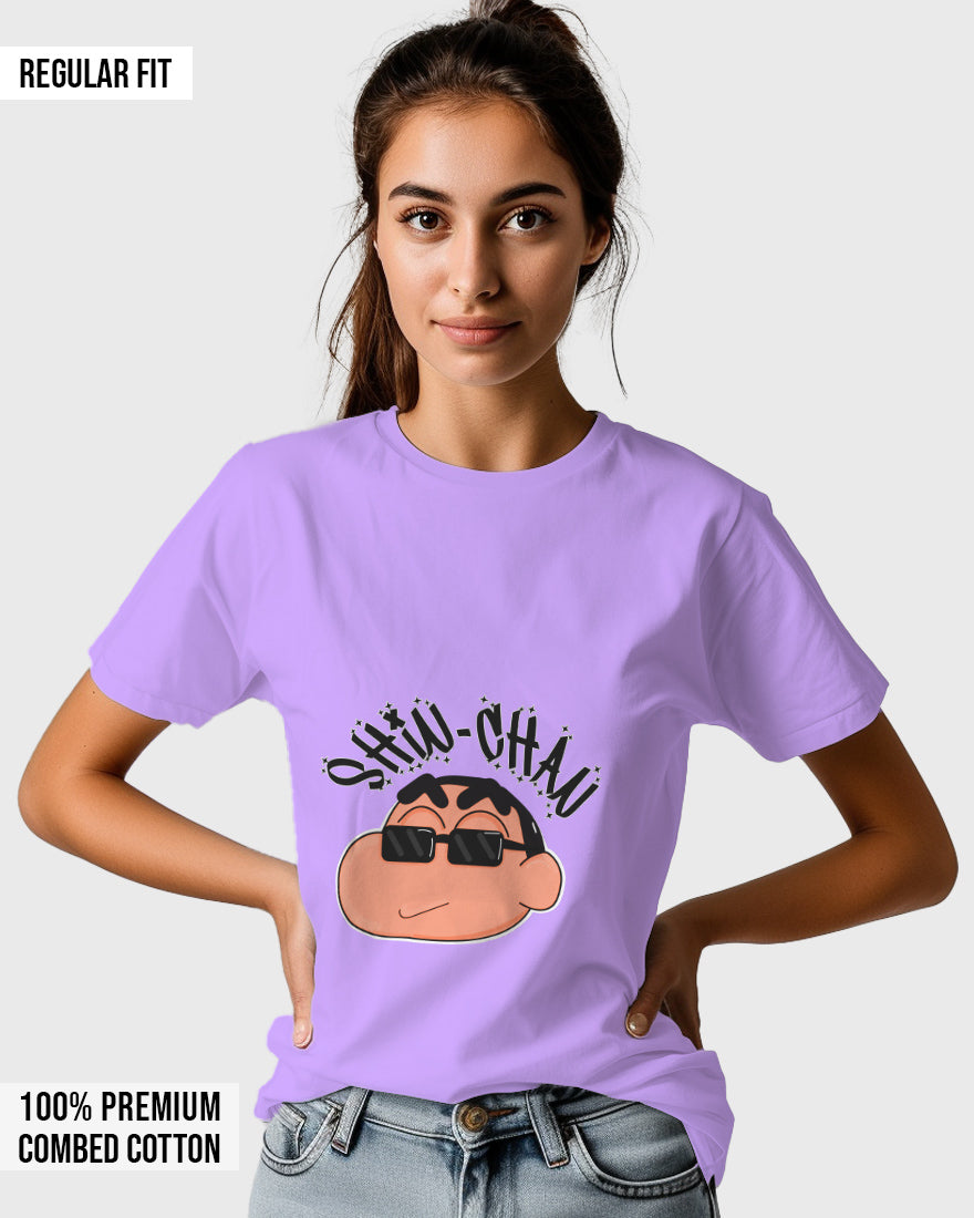 Womens Relaxed Fit TShirt Cartoon Sinchan