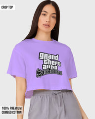 Womens Cropped TShirt Gaming Gta 3