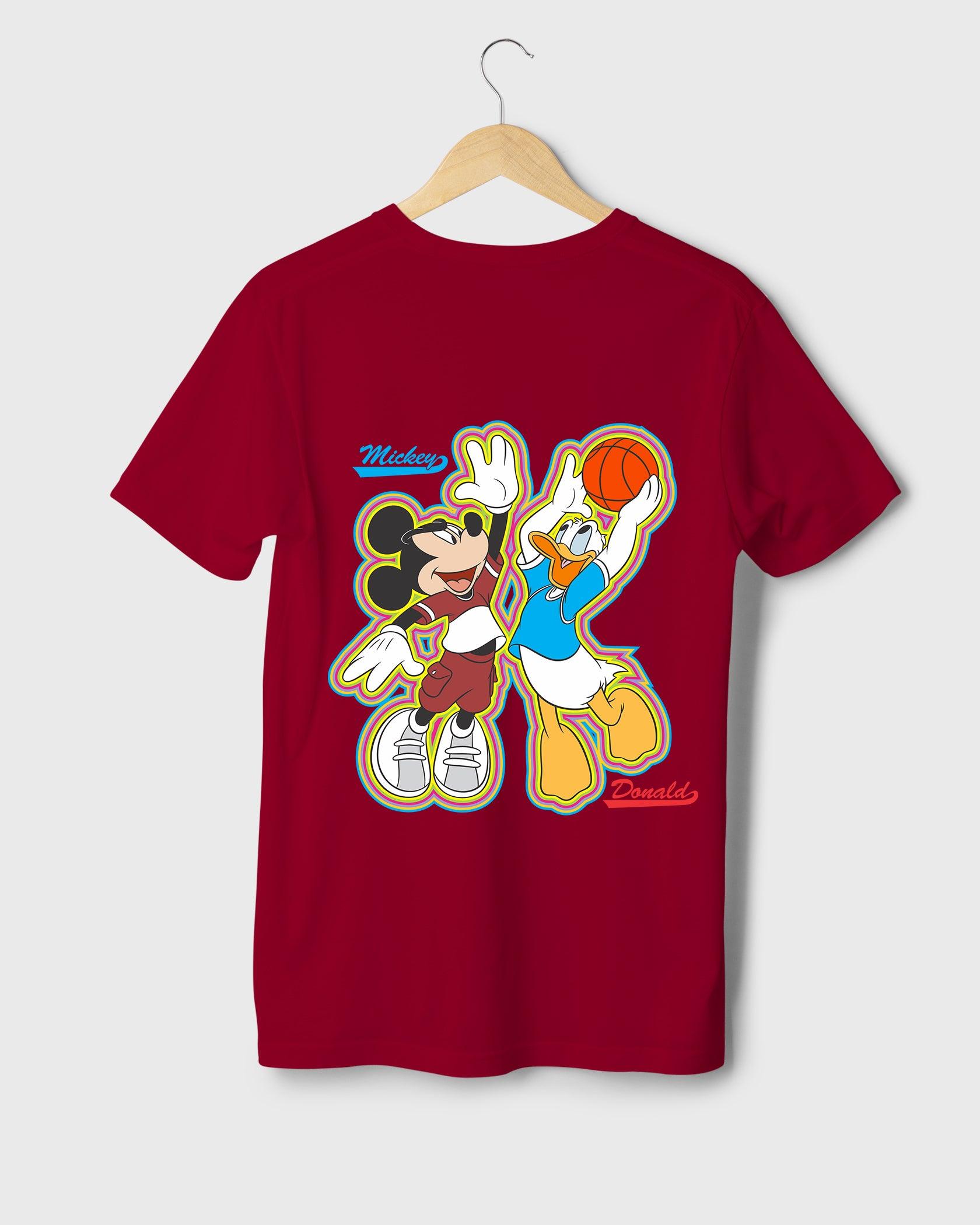 Mens T-Shirt Cartoon Disney Micky & Donald - Metro Apes