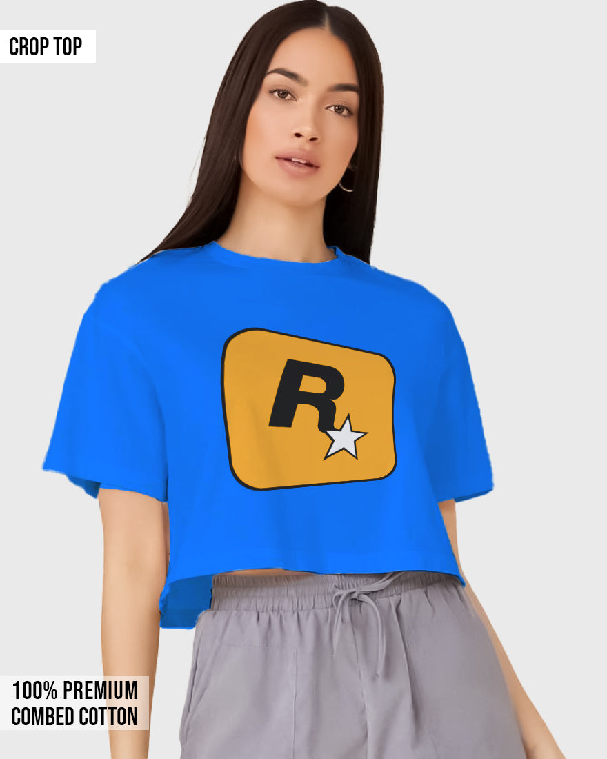 Womens Cropped TShirt Gaming Gta 1