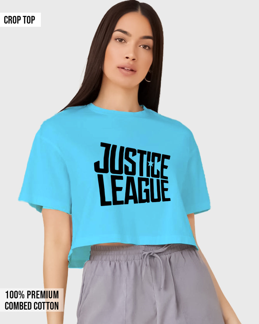 Womens Cropped TShirt Movies Lustice League