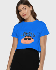 Womens Cropped TShirt Cartoon Sinchan