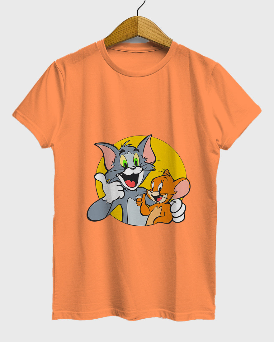 Womens Relaxed Fit TShirt Cartoon Tom & Jerry