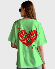 Womens Oversized TShirt Funky Free Your Mind