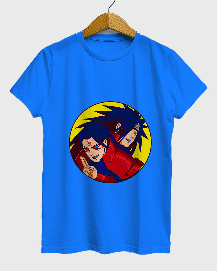 Womens Relaxed Fit TShirt Anime Naruto Hashirama & Madara