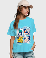 Womens Relaxed Fit TShirt Cartoon Mickey Hide & Squeak