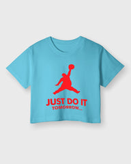 Womens Cropped TShirt Funky Just Do It