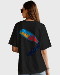 Womens Oversized TShirt Funky Splash Your Energy