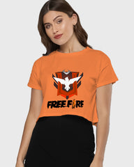 Womens Cropped TShirt Gaming Free Fire 2