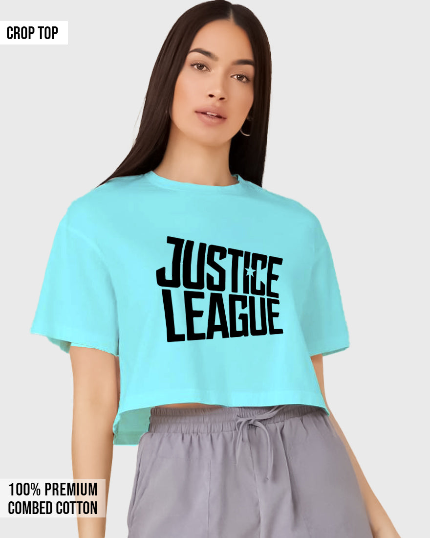 Womens Cropped TShirt Movies Lustice League