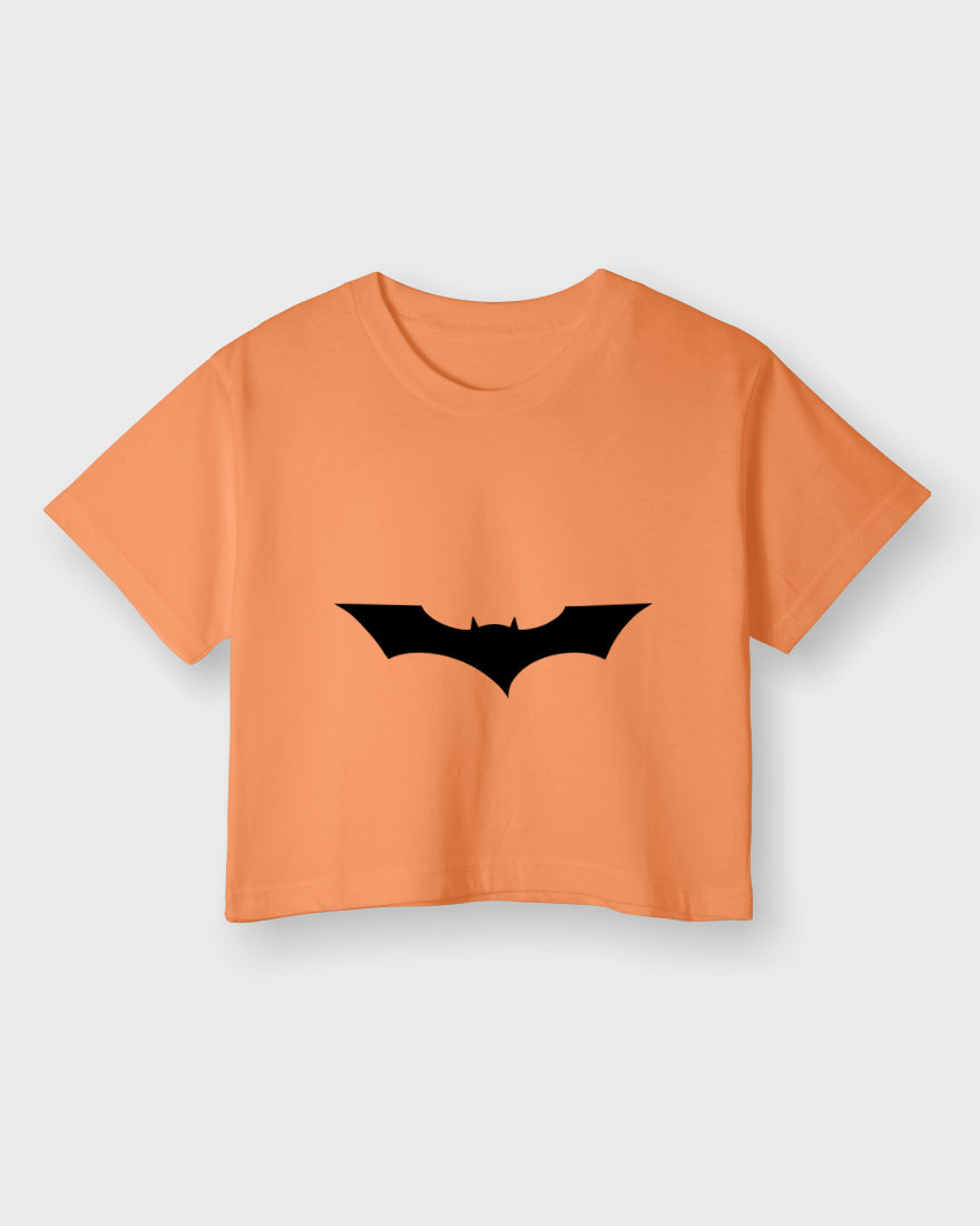 Womens Cropped TShirt Movies Batman Logo