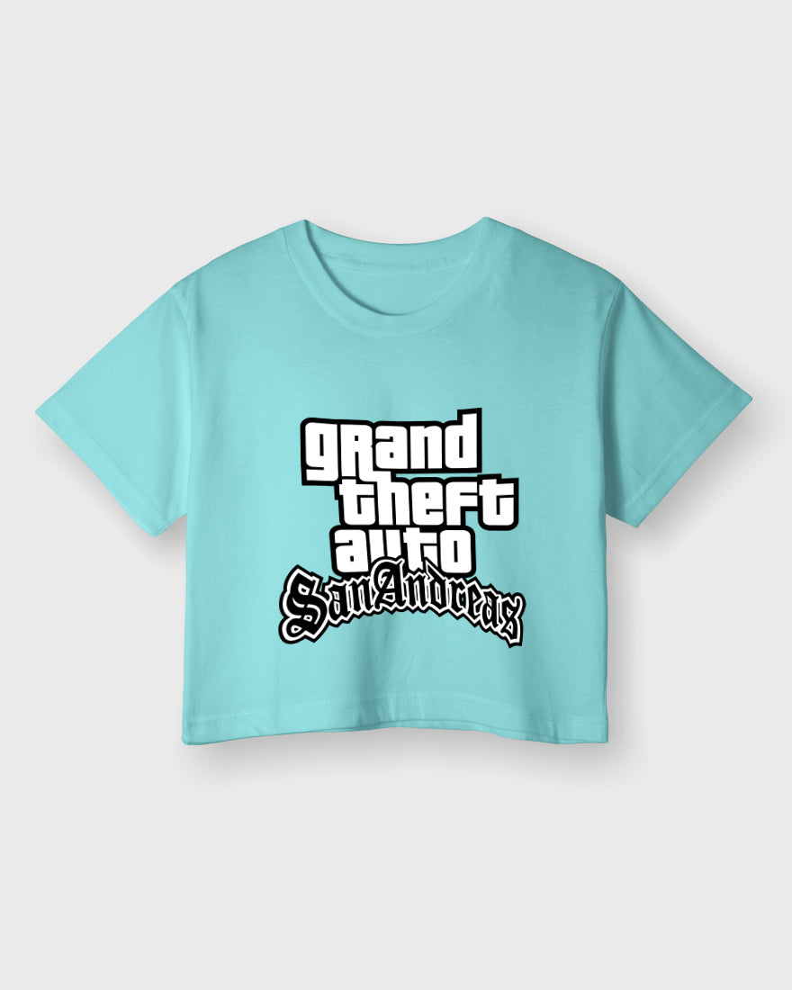 Womens Cropped TShirt Gaming Gta 3