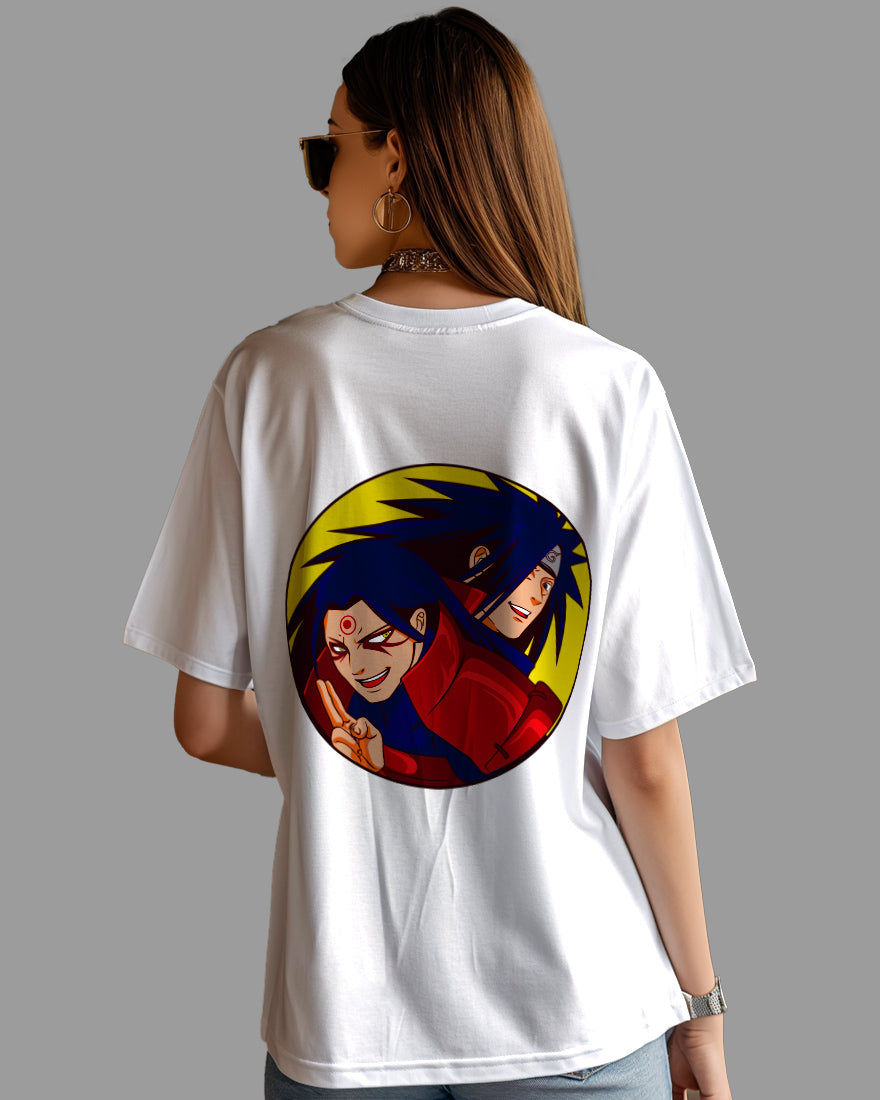 Womens Oversized TShirt Anime Naruto Orochimaru Naruto Hashirama & Madara