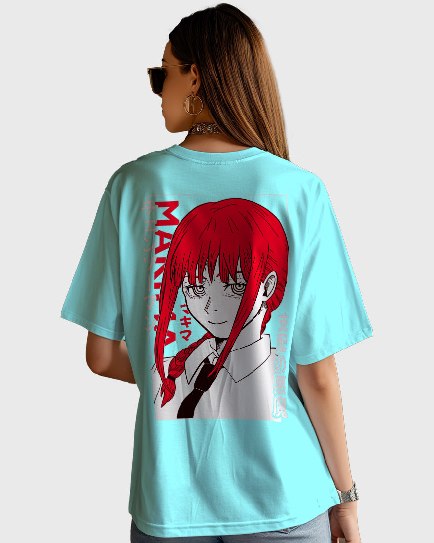 Womens Oversized TShirt Anime Chainsaw Man Makima02