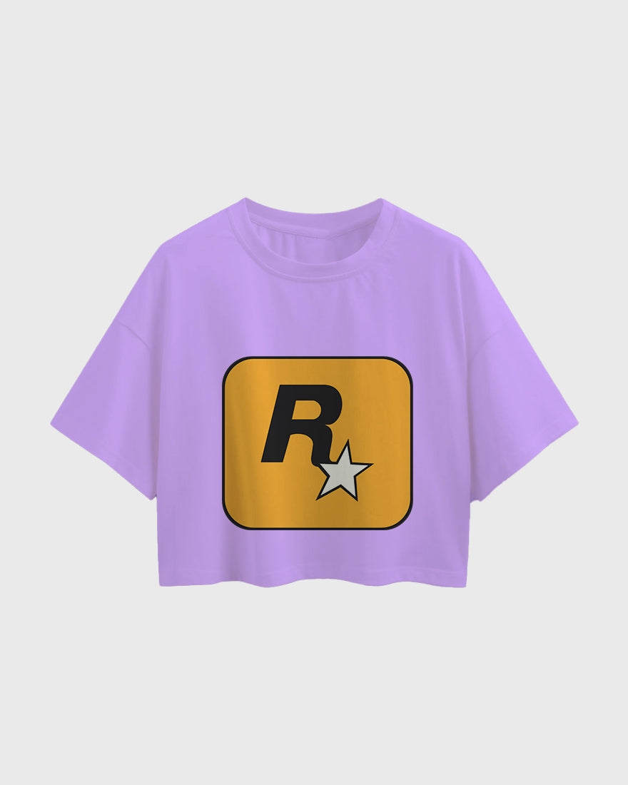 Womens Oversized Cropped TShirt Gaming Gta 1