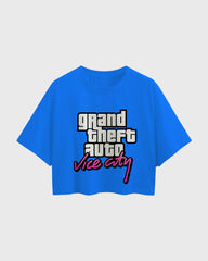 Womens Oversized Cropped TShirt Gaming Gta 4