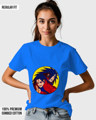 Womens Relaxed Fit TShirt Anime Naruto Hashirama & Madara