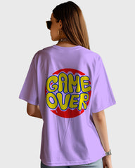 Womens Oversized TShirt Funky Game Over