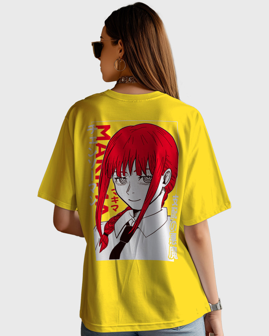 Womens Oversized TShirt Anime Chainsaw Man Makima02