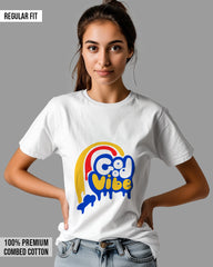 Womens Relaxed Fit TShirt Funky Good Vibe