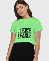 Womens Cropped TShirt Movies Lustice League