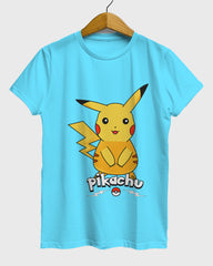 Womens Relaxed Fit TShirt Cartoon Pokeman Pikachu