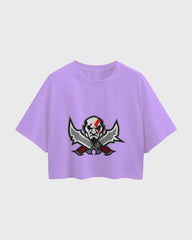 Womens Oversized Cropped TShirt Gaming God Of War Kratos