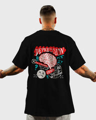 Mens Oversized Tshirt Funky Depression