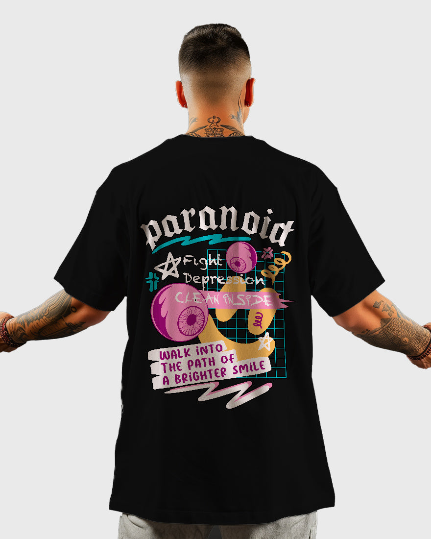 Mens Oversized Tshirt Funky Paranoid