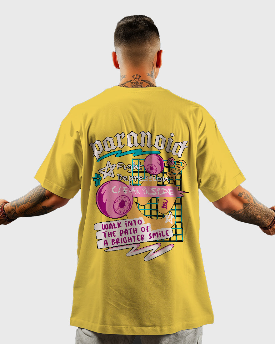 Mens Oversized Tshirt Funky Paranoid