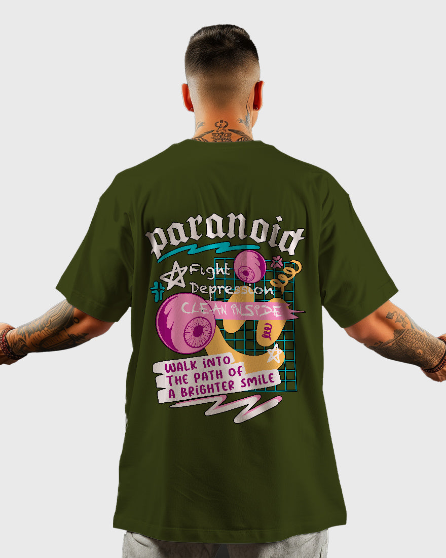 Mens Oversized Tshirt Funky Paranoid