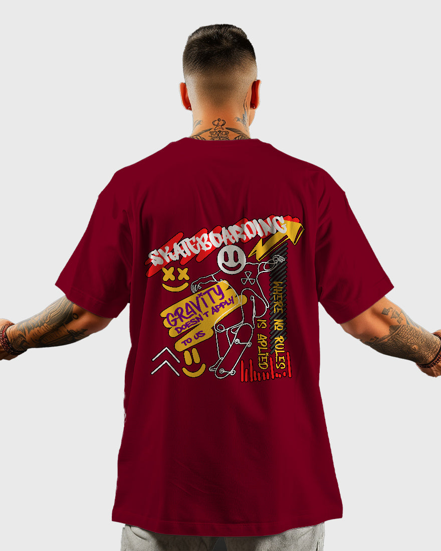 Mens Oversized Tshirt Funky Skate