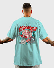 Mens Oversized Tshirt Funky Depression