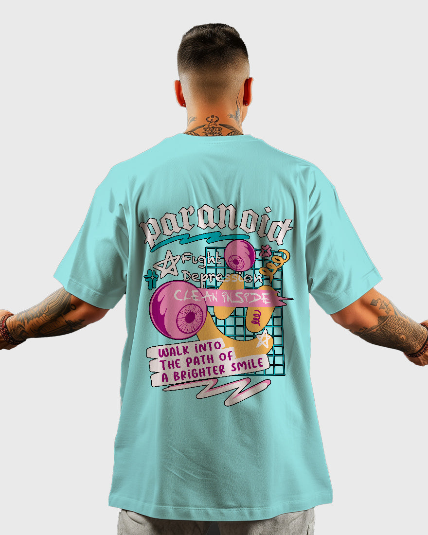 Mens Oversized Tshirt Funky Paranoid