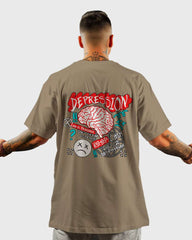 Mens Oversized Tshirt Funky Depression