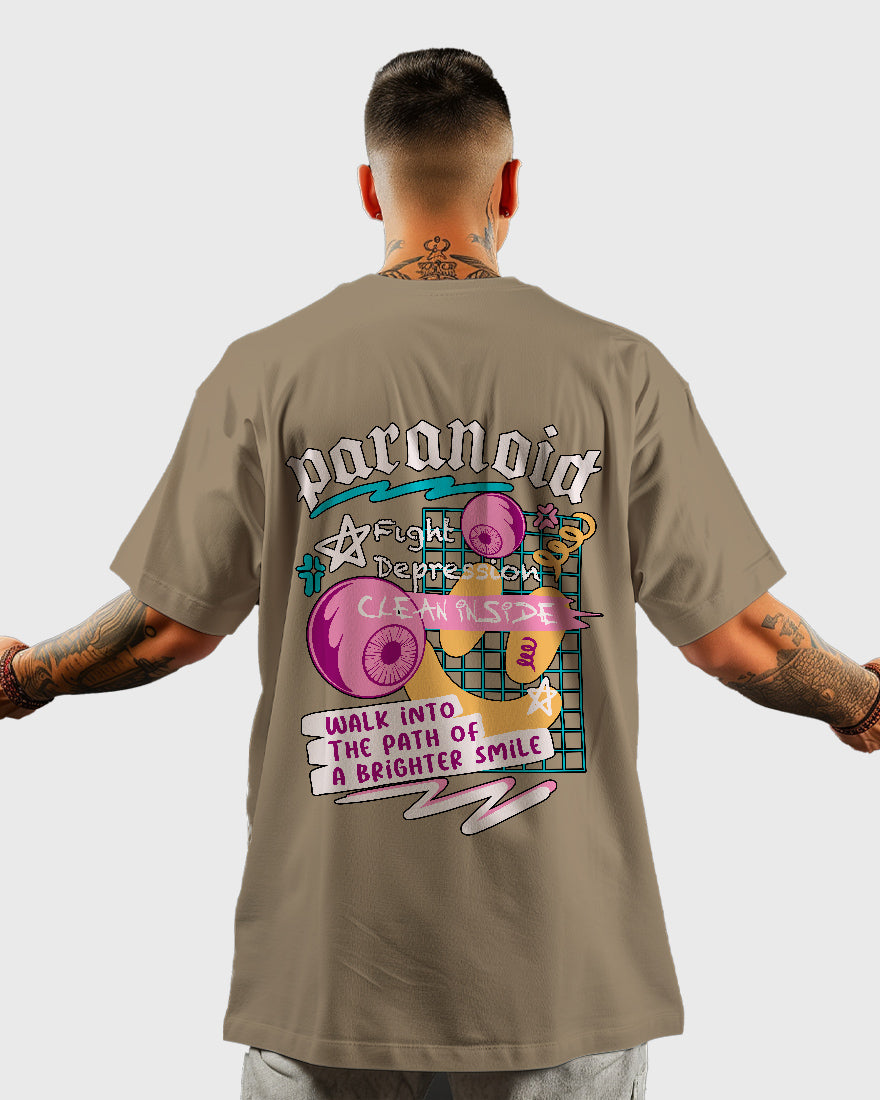 Mens Oversized Tshirt Funky Paranoid