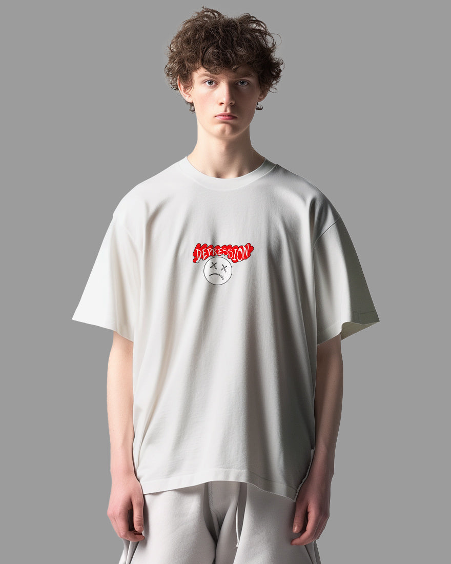 Mens Oversized Tshirt Funky Depression