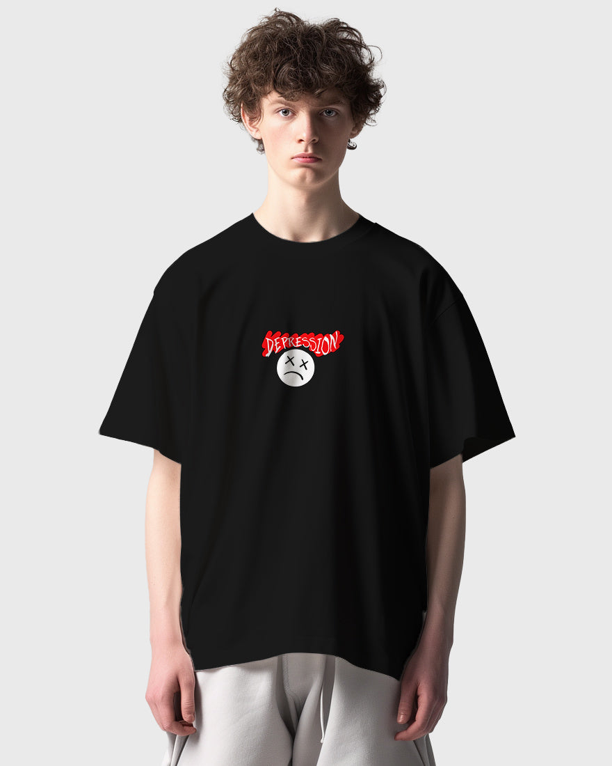 Mens Oversized Tshirt Funky Depression