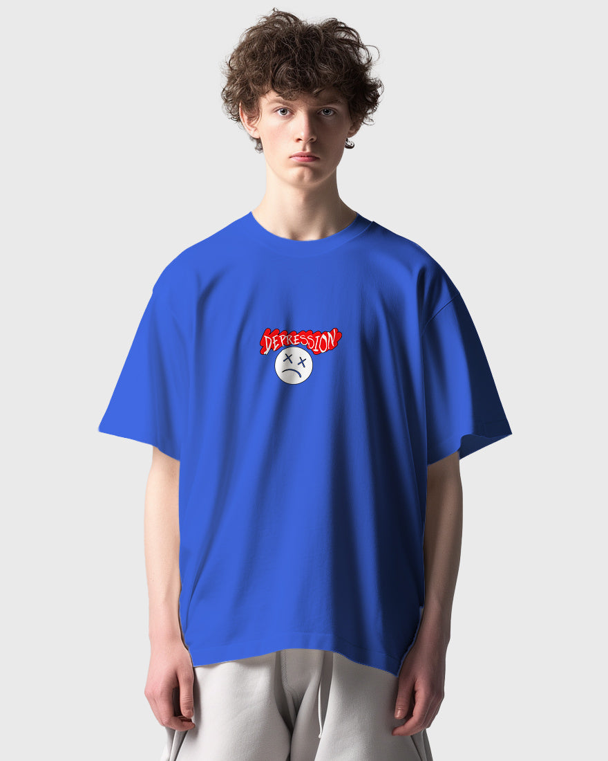 Mens Oversized Tshirt Funky Depression