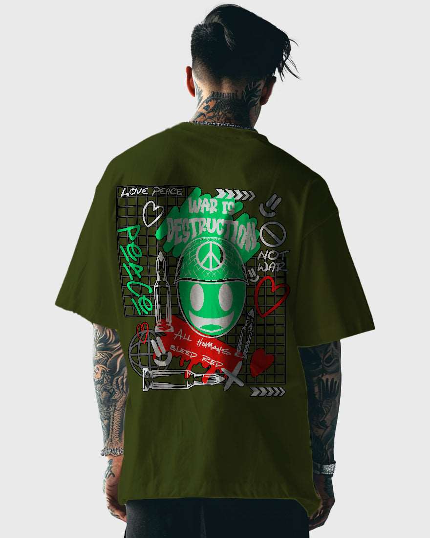 Mens Oversized Tshirt Funky Destruction