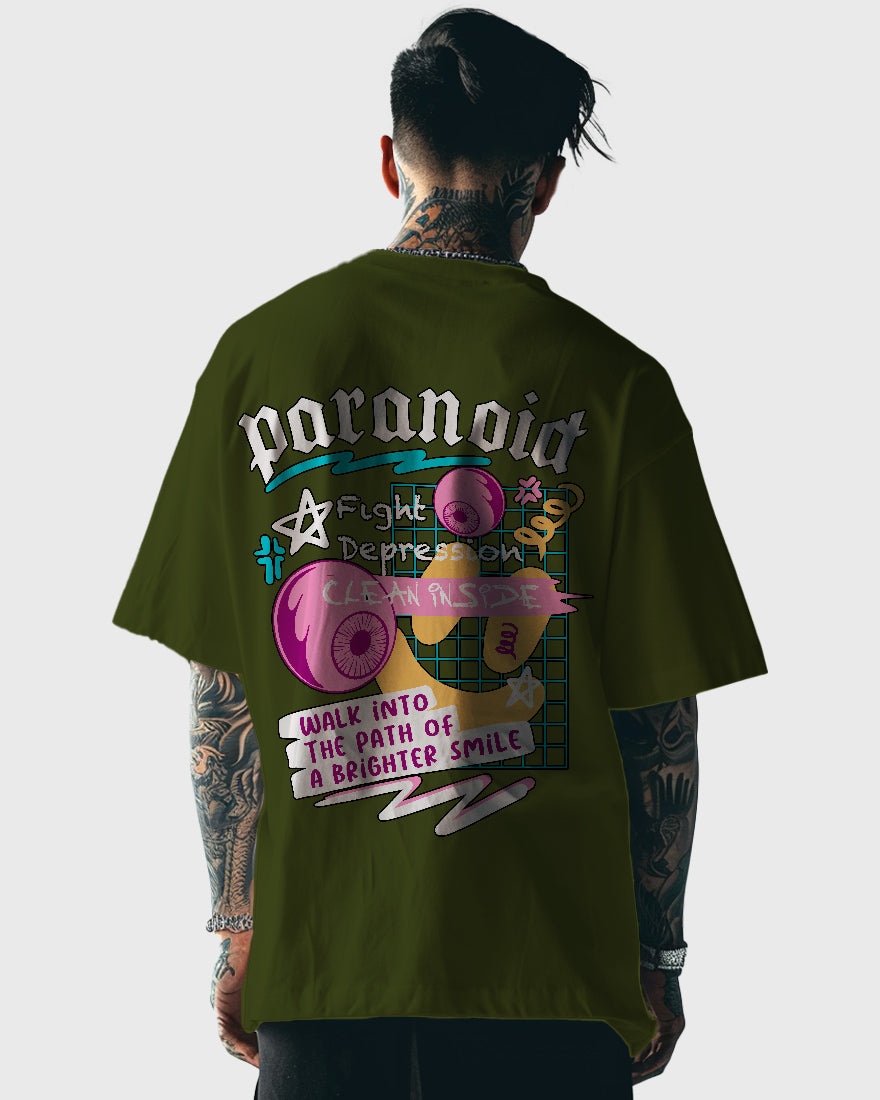 Mens Oversized Tshirt Funky Paranoid