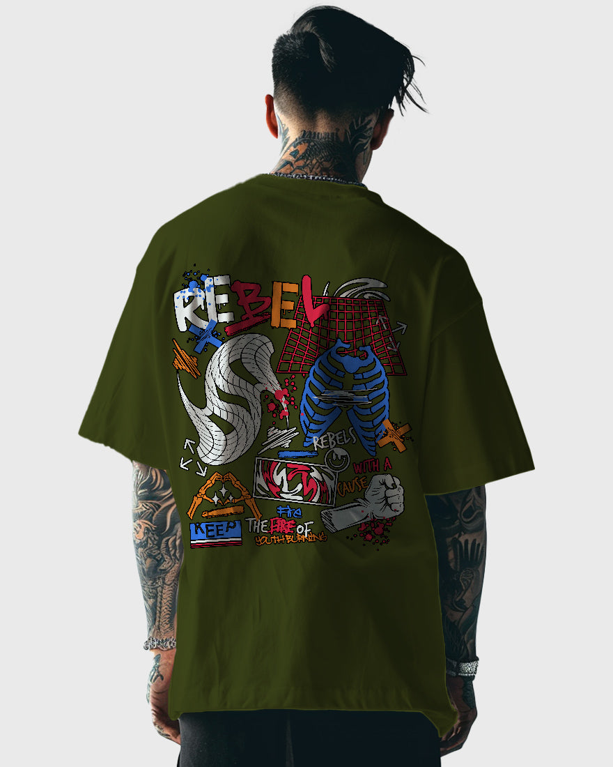 Mens Oversized Tshirt Funky Rebel