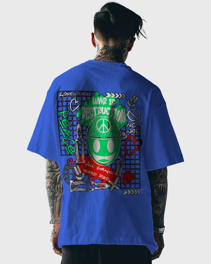 Mens Oversized Tshirt Funky Destruction