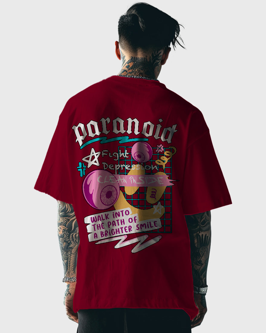 Mens Oversized Tshirt Funky Paranoid