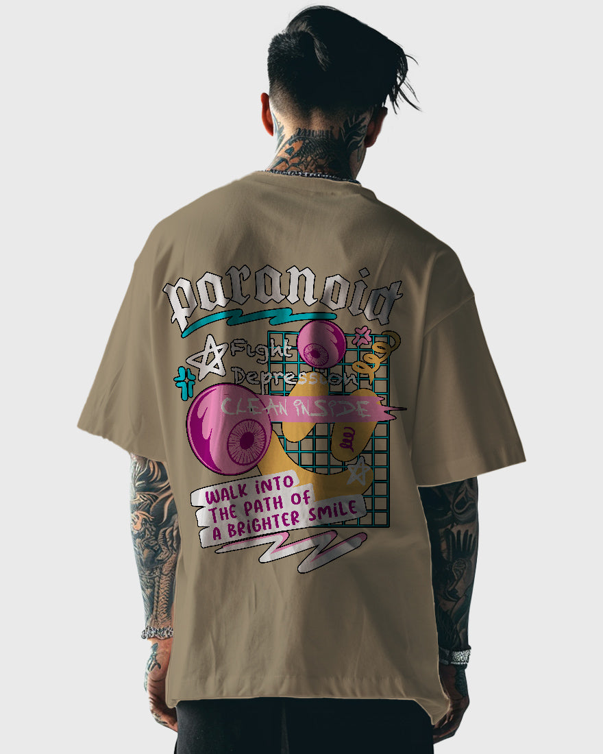 Mens Oversized Tshirt Funky Paranoid